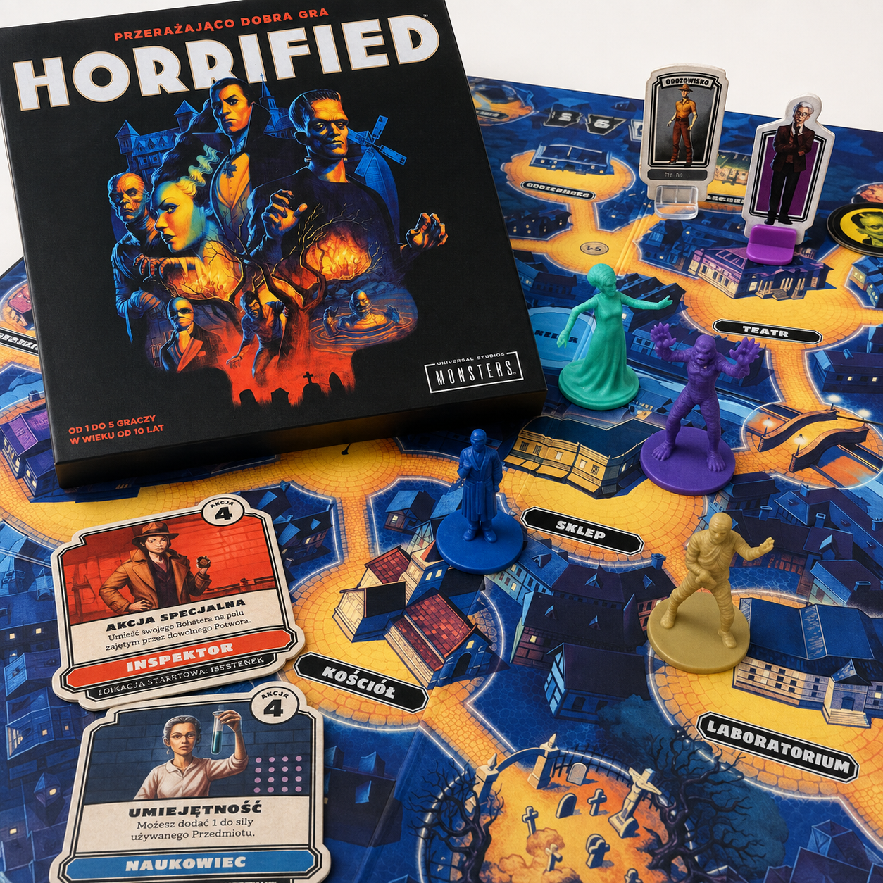 Horrified - gra planszowa - Elementy rozgrywki